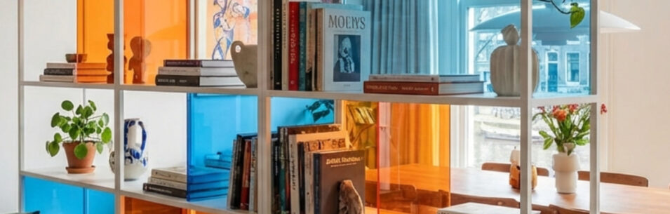 Roomdivider kast plexiglas kleur