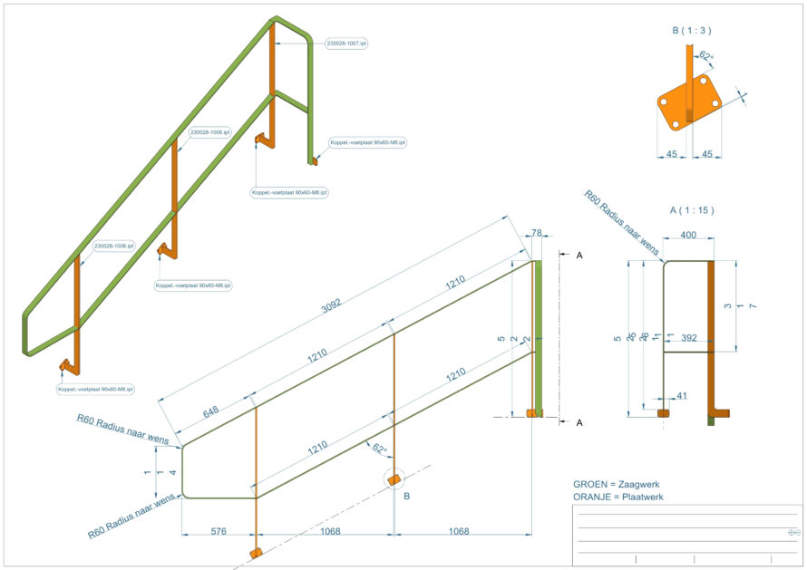 Tekening gebogen serre 2.1