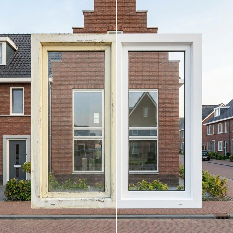 Van geel naar wit kunststof