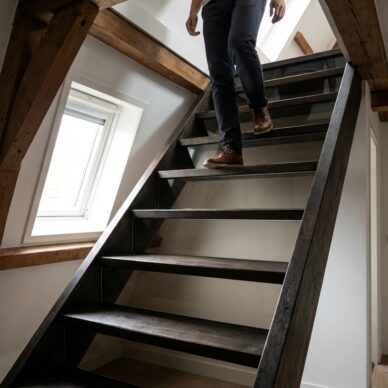 Open trap dichtmaken met plexiglas of polycarbonaat