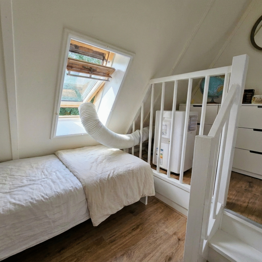 Aircoraam met gat slaapkamer