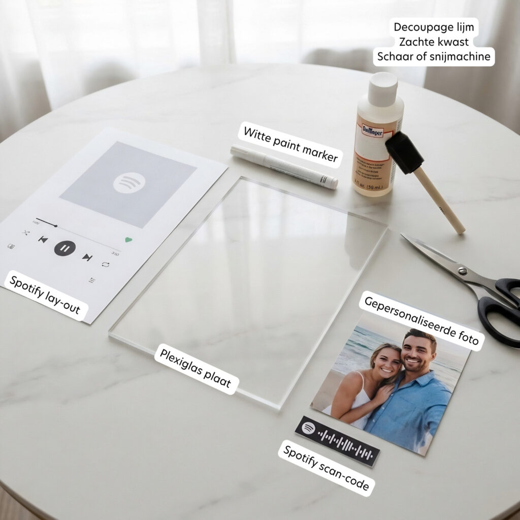 Benodigdheden Spotify Glass 