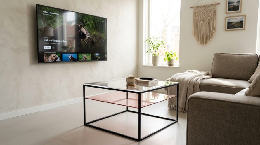 Design ontwerp plexiglas tafel metalen frame