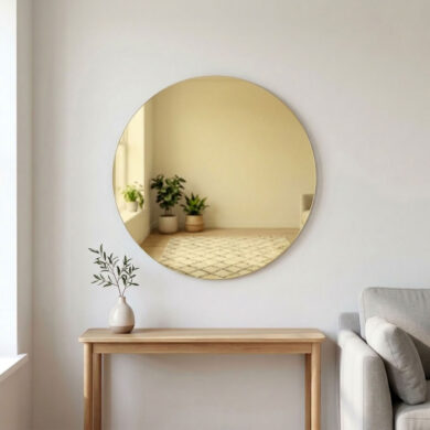 Plexiglas spiegel rond goud 3 mm