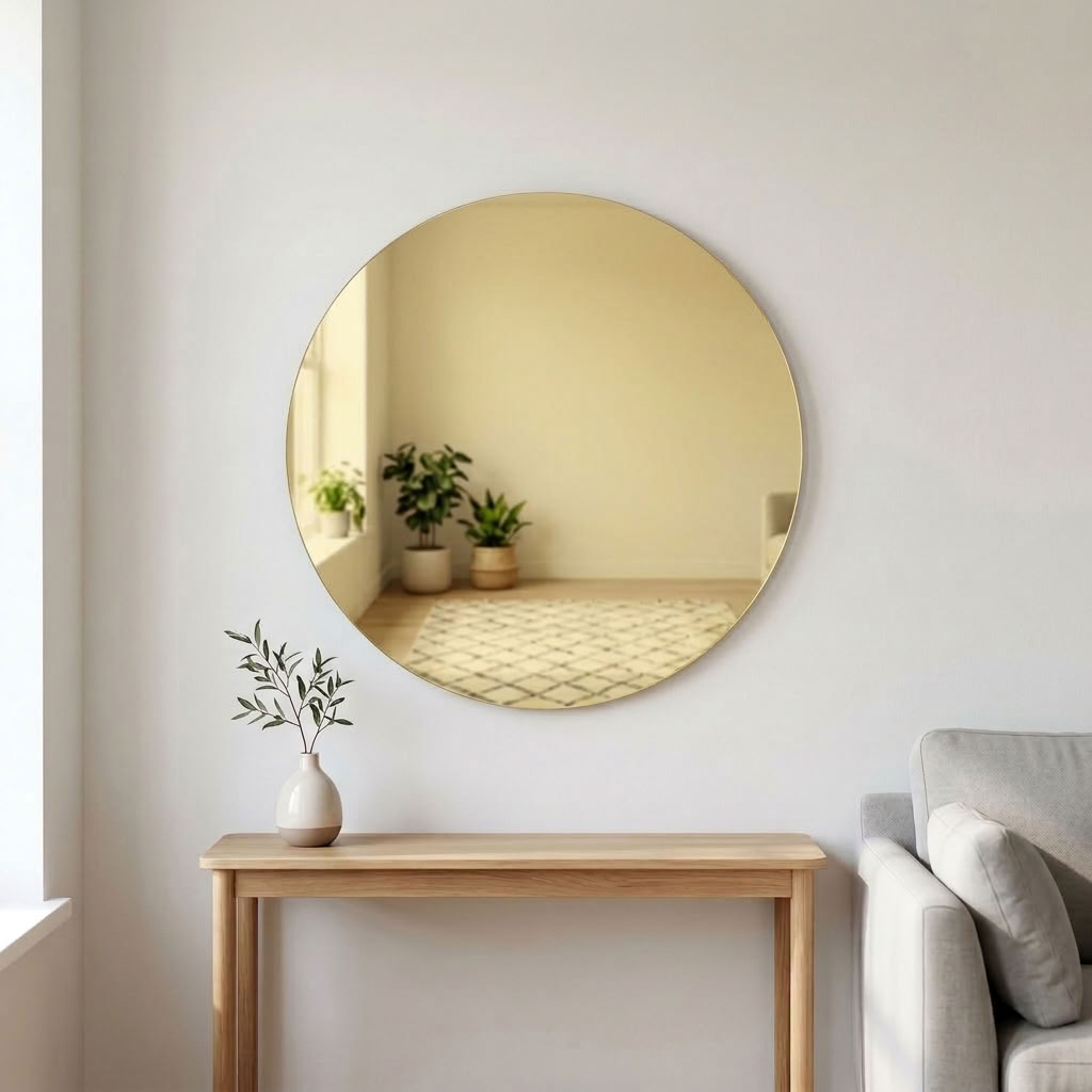 Plexiglas spiegel rond goud 3 mm