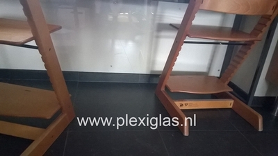 plexiglas onder bureau