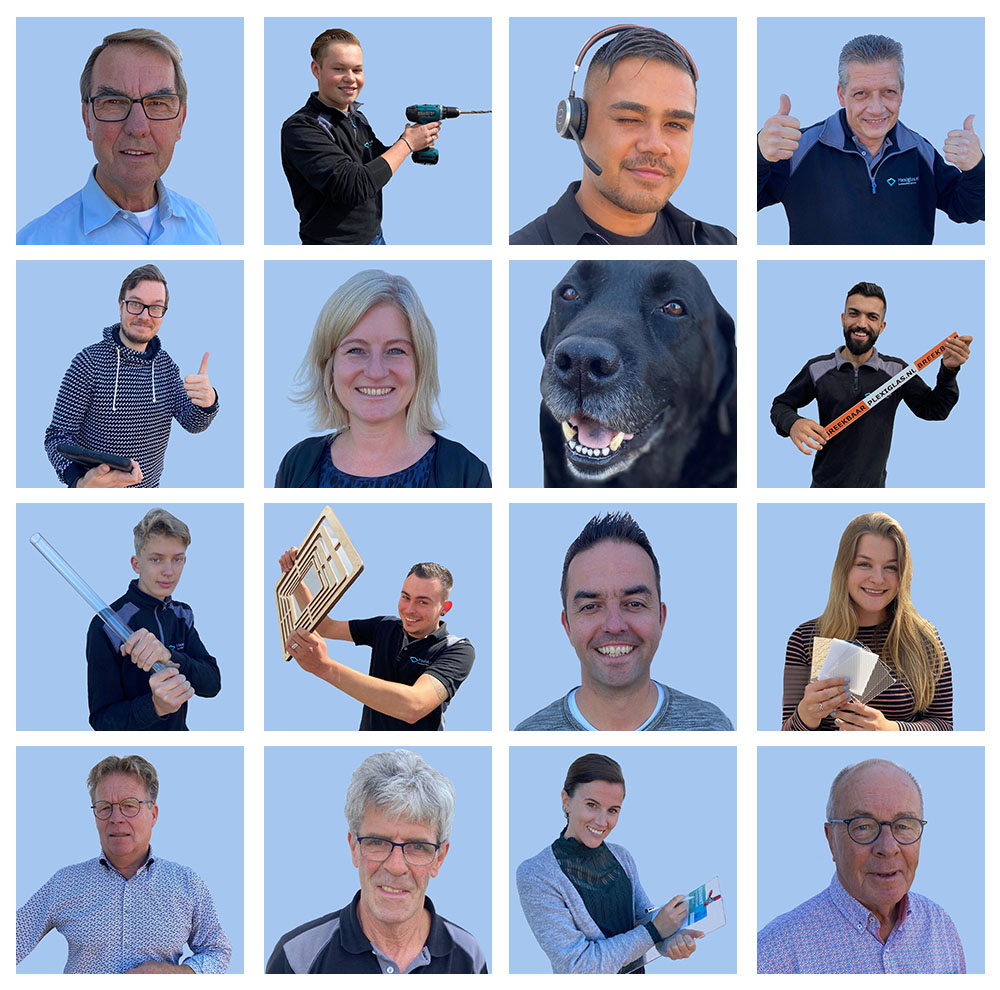 Teamfoto plexiglas team