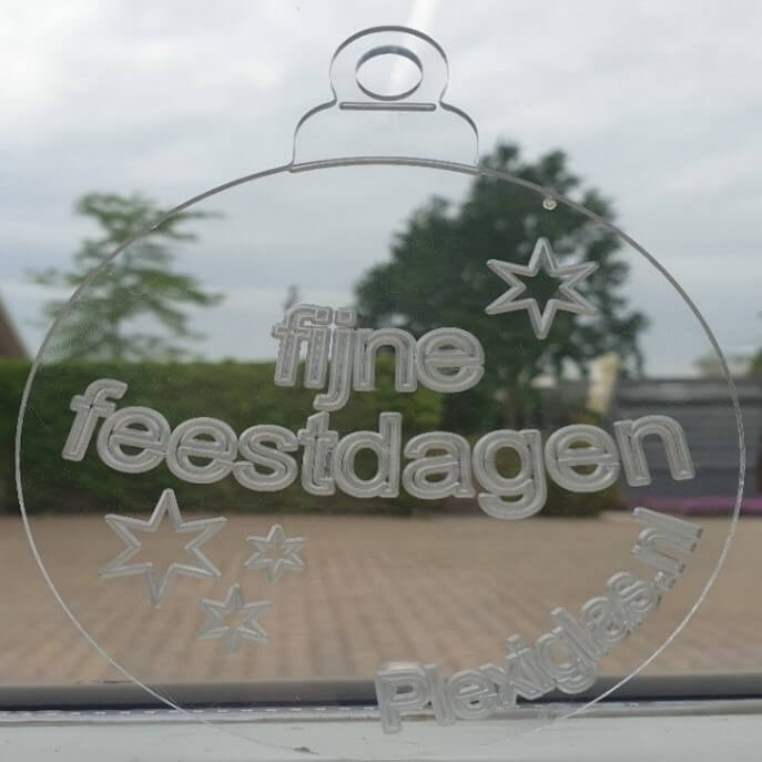 Plexiglas kerstbal onderzetter