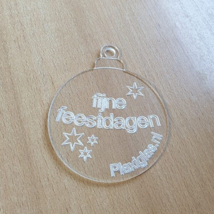 Plexiglas kerstbal onderzetter